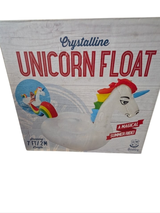 Sealed 7FT Giant Unicorn Pool Float Rainbow Inflatable Raft Summer Beach NEW